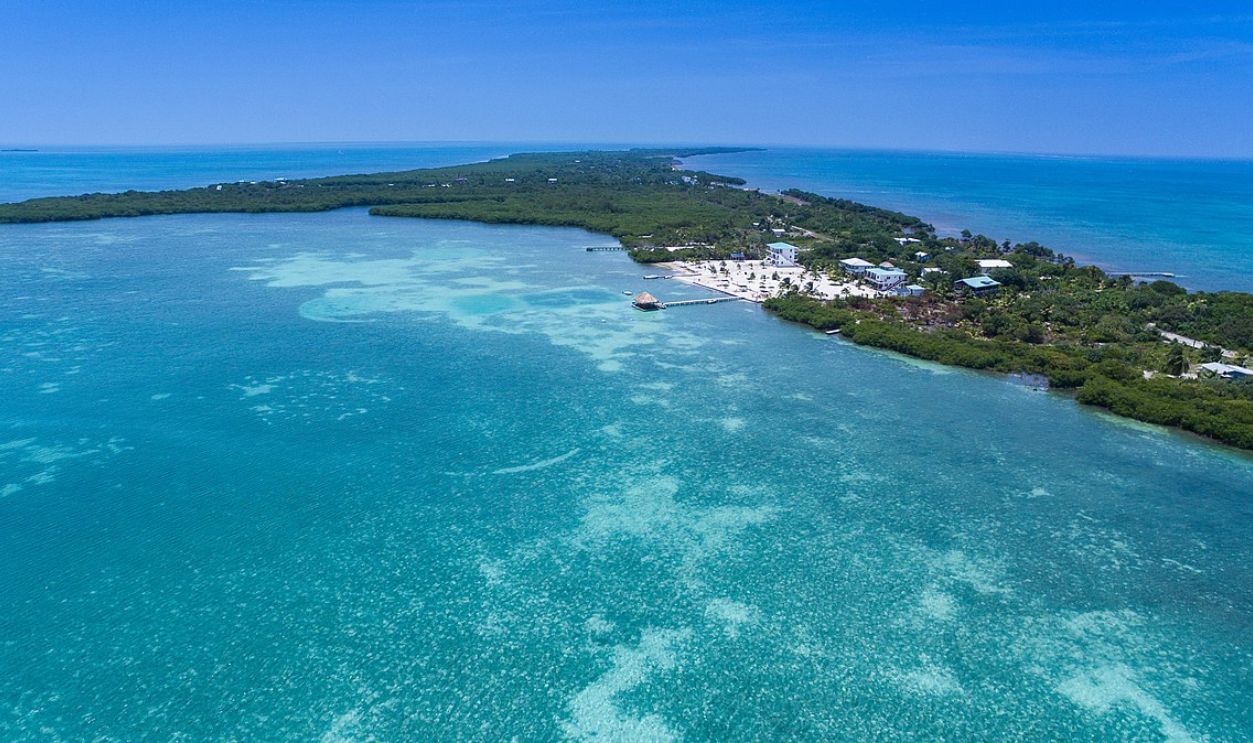 Belize Barrier Reef Aerial 