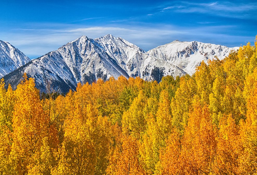 Rocky Mountains Independence Pass autumn scenic landscape early October view