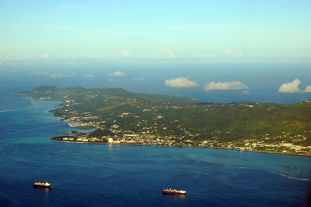 Aerial view of Saipan, Northern Mariana Islands