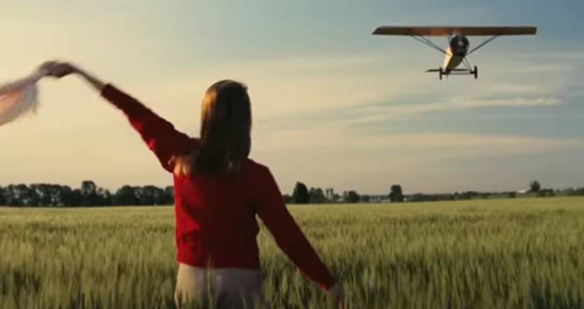 A shot of a documentary tributed to Amelia Earhart