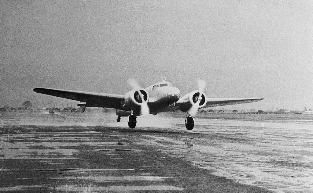 Amelia Earhart's Lockheed Electra at Takeoff