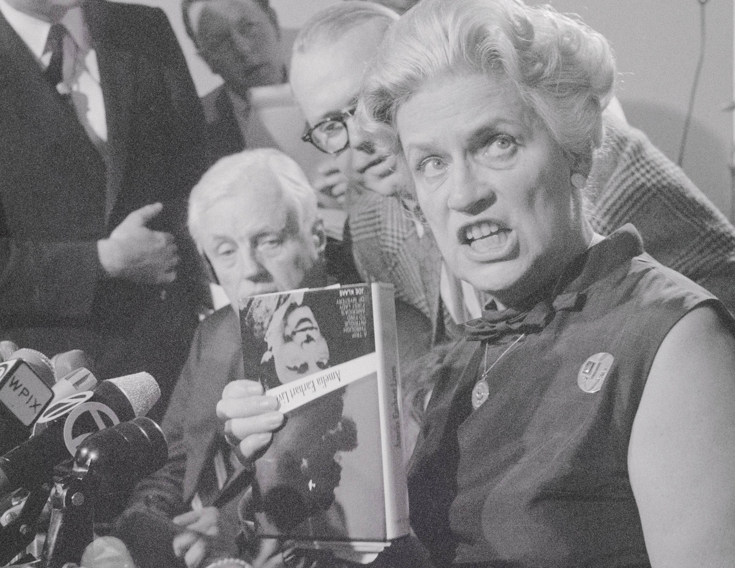 Irene Bolam Speaking to Press