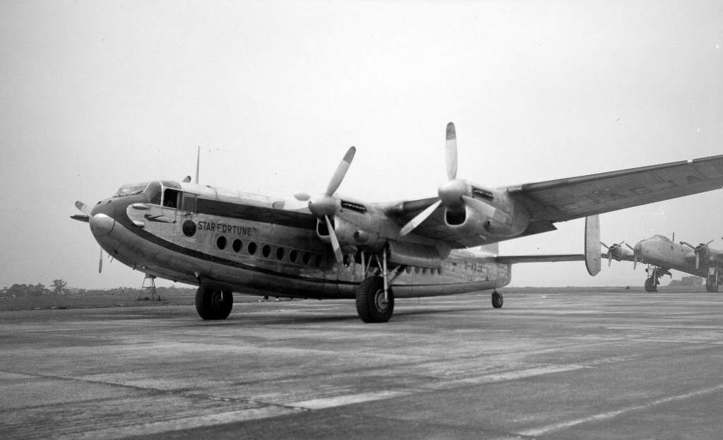 Grayscale Photo of Avro York passenger and mail transport aircraft