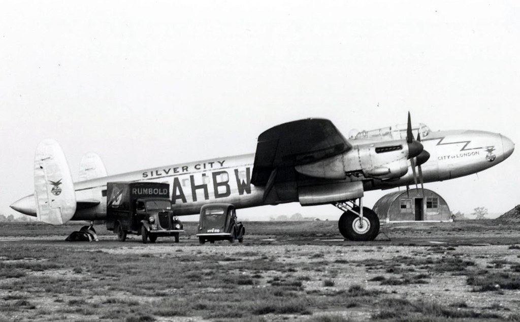 Grayscale Photo of Avro 691 Lancastrian 3 passenger and mail transport aircraft