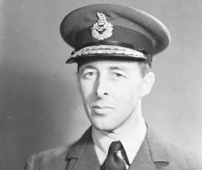 Grayscale Portrait Photo ofAir Marshal D C T Bennett wearing uniform