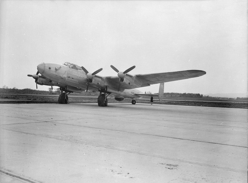 Grayscale Photo of Avro 691 Lancastrian 3 passenger and mail transport aircraft