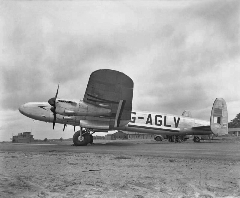 Grayscale Photo of Avro 691 Lancastrian 3 passenger and mail transport aircraft