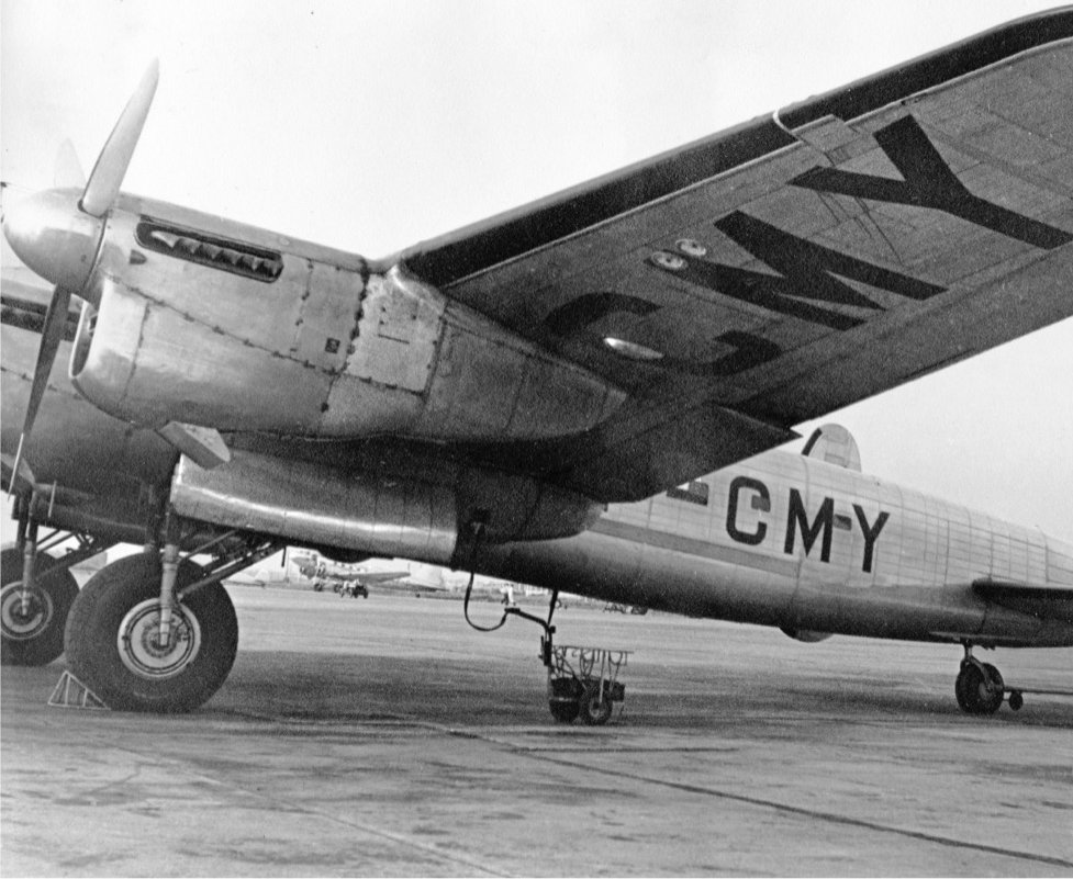 Grayscale Photo of Avro 691 Lancastrian 3 passenger and mail transport aircraft