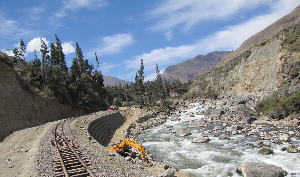 Train Tracks And Landscape On Perurail Hiram Bingham