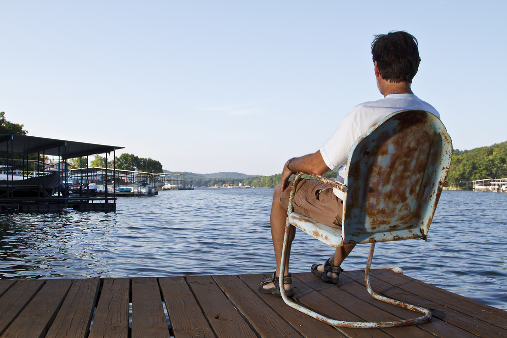 Relaxing on a dock at Lake of the Ozarks