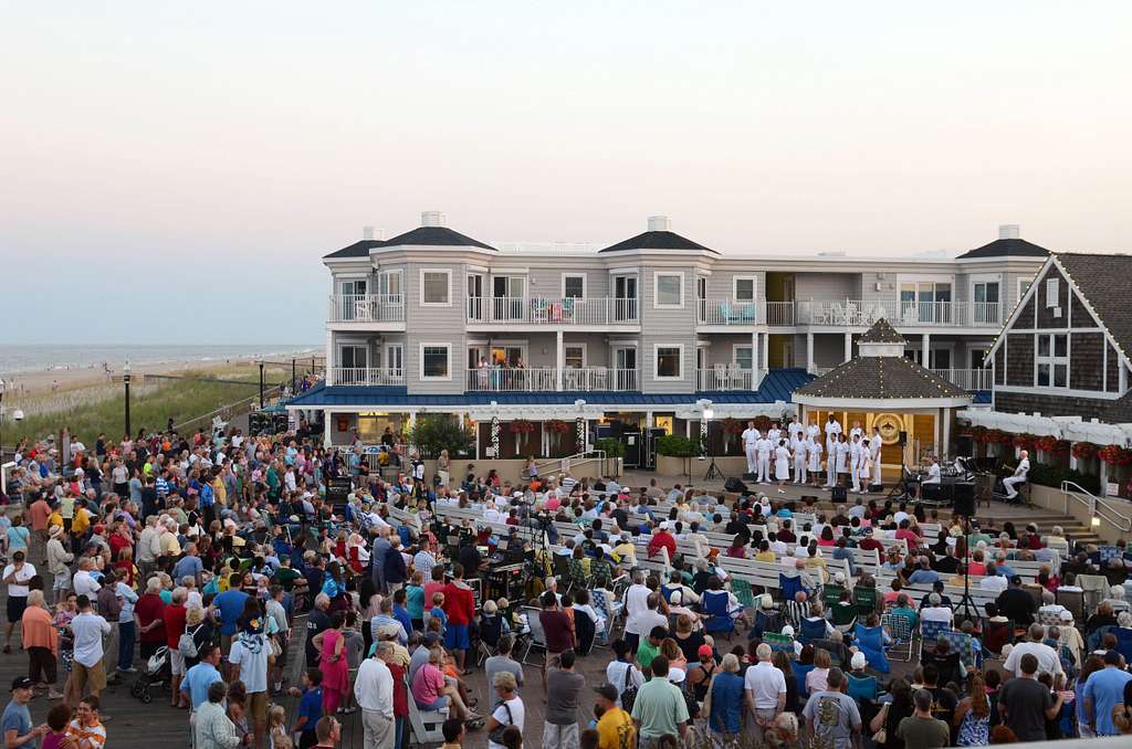 The  Sea Chanters perform at the Bethany Beach Bandstand in Bethany Beach, Del.