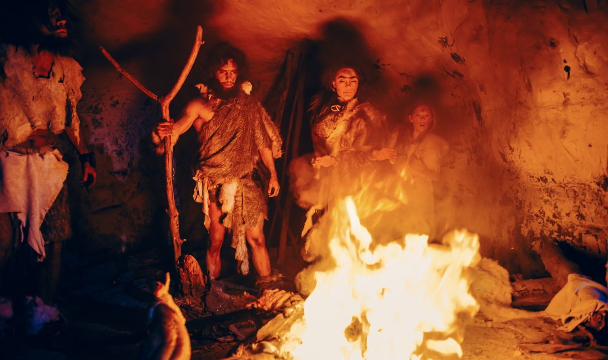 Prehistoric Hunter-Gatherers with fire