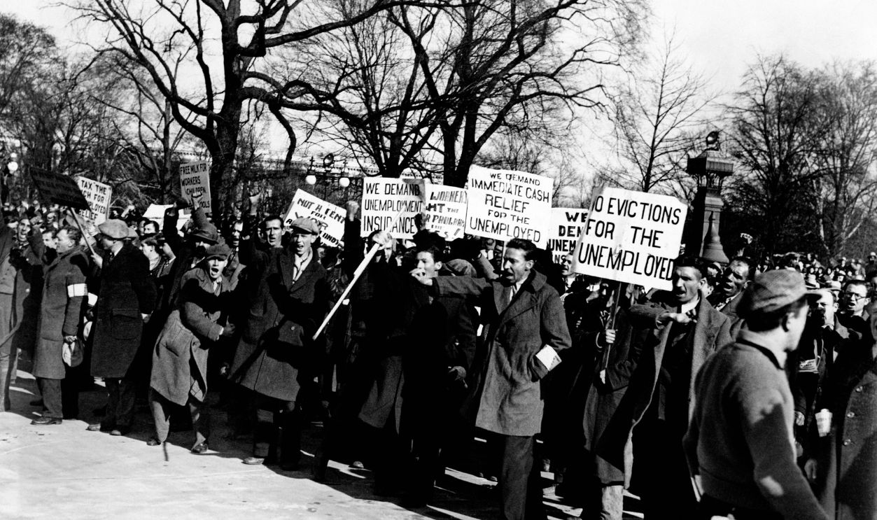 Hunger Marchers demonstrate in Washington DC