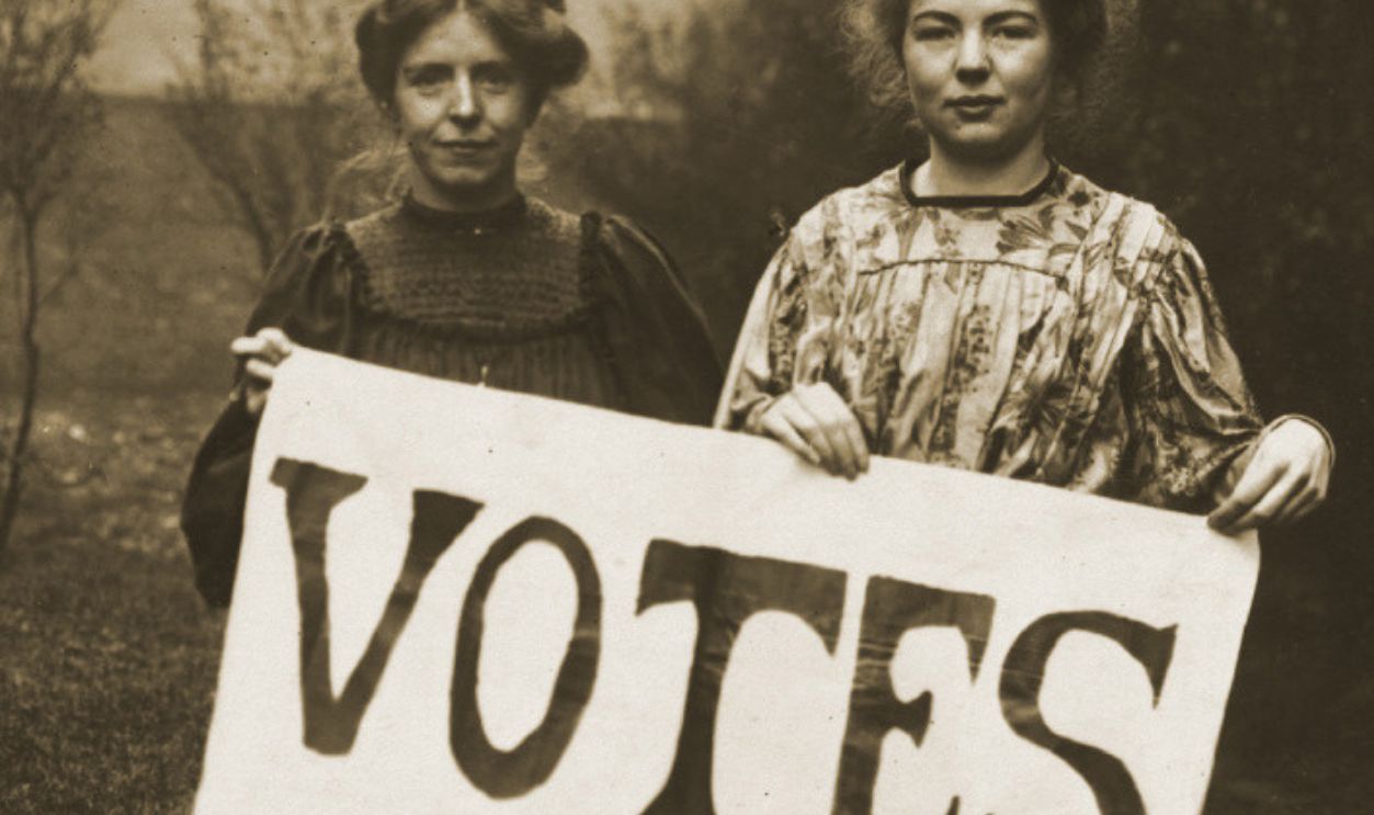 Annie Kenney and Christabel Pankhurst on vote