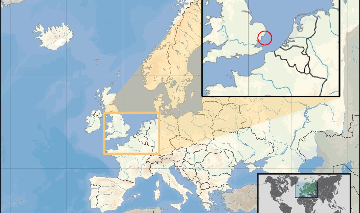 Location of Micronation Principality of Sealand in Europe 2007