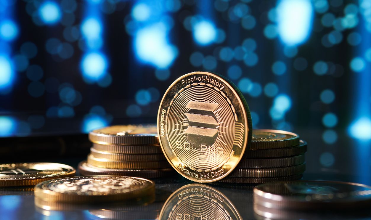 golden Solana cryptocurrency