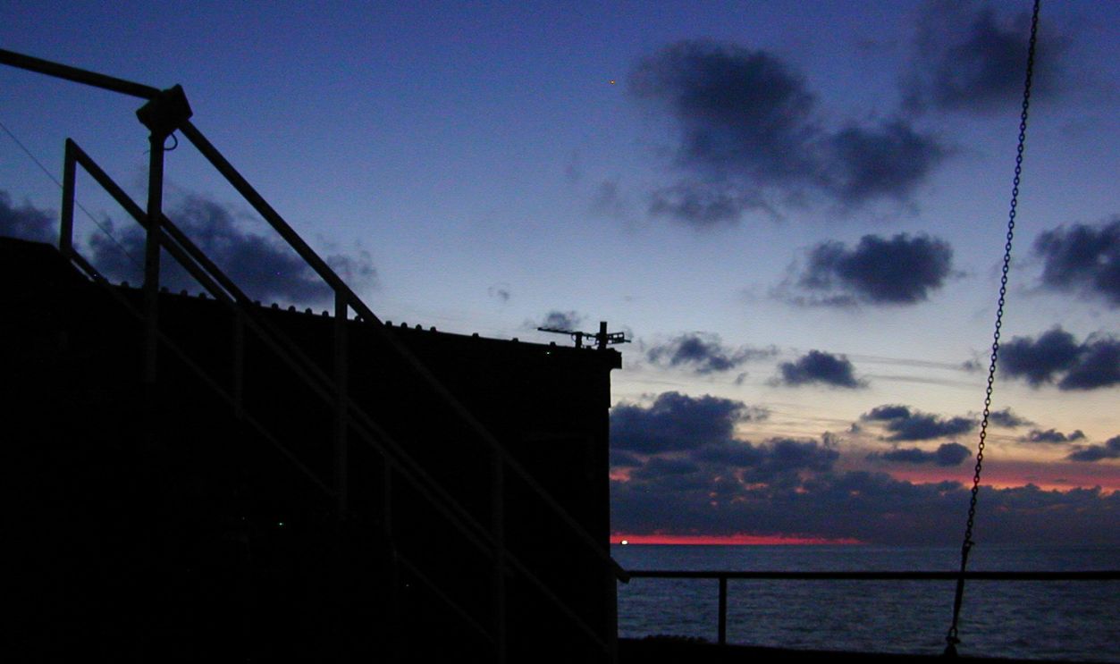 Sunset from the Sealand platform.