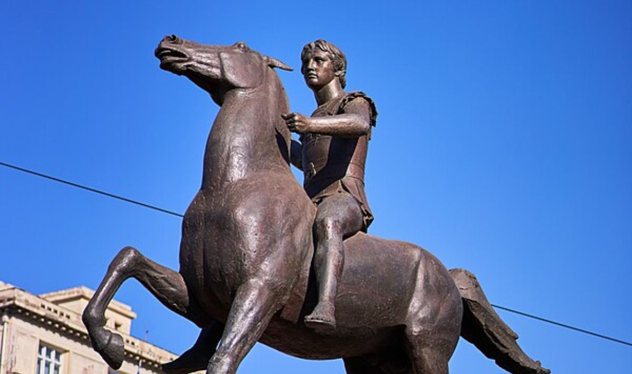 The statue of Alexander the Great in Athens 
