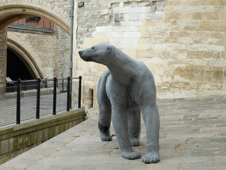 Polar Bear installed at the Tower of London