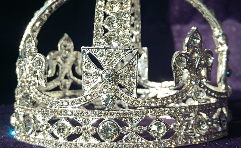 Close Up Photo of The Small Diamond Crown of Queen Victoria