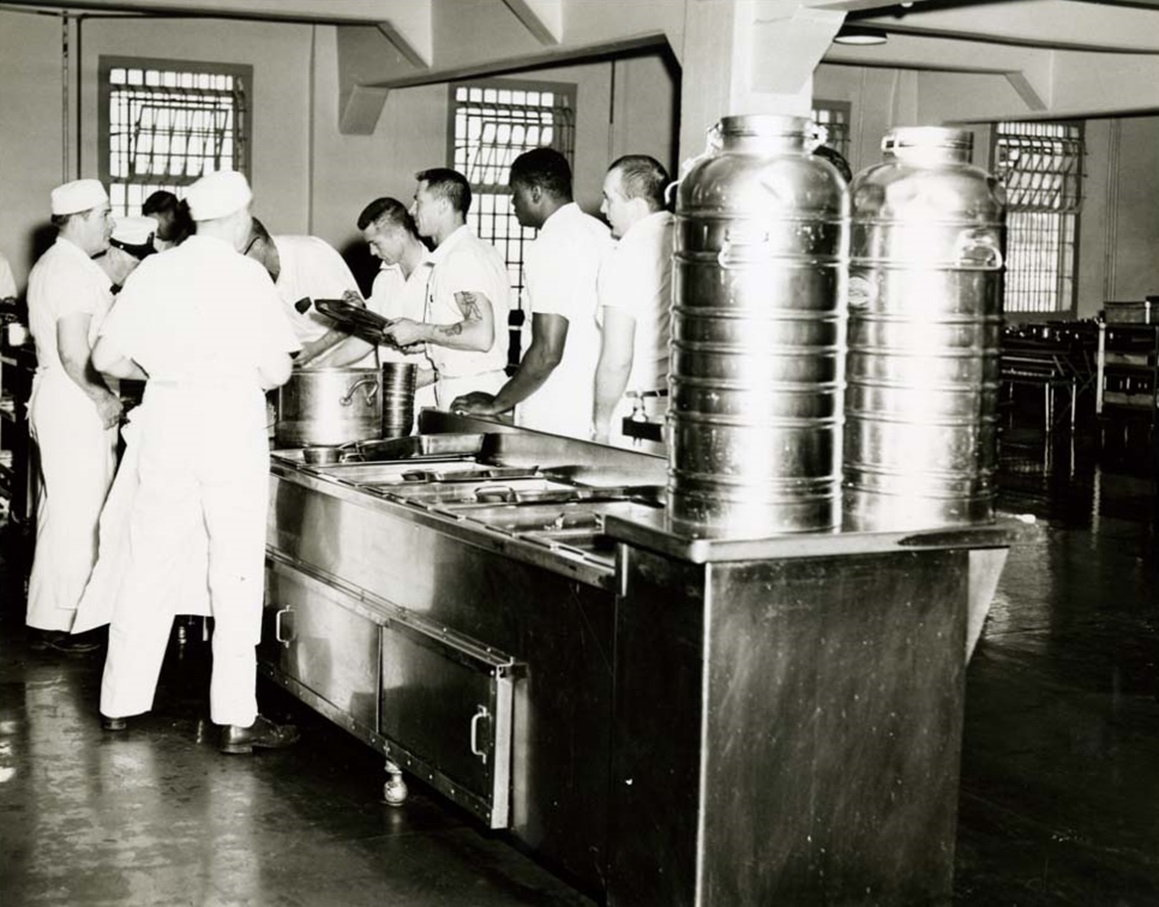 Alcatraz Dining Hall with Prisoners