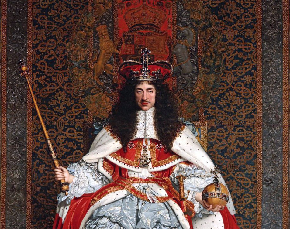 Portrait Painting of Charles II of England in Coronation robes