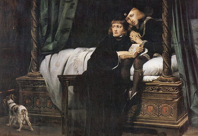 Portrait Painting of King Edward V and the Duke of York (Richard) by Paul Delaroche