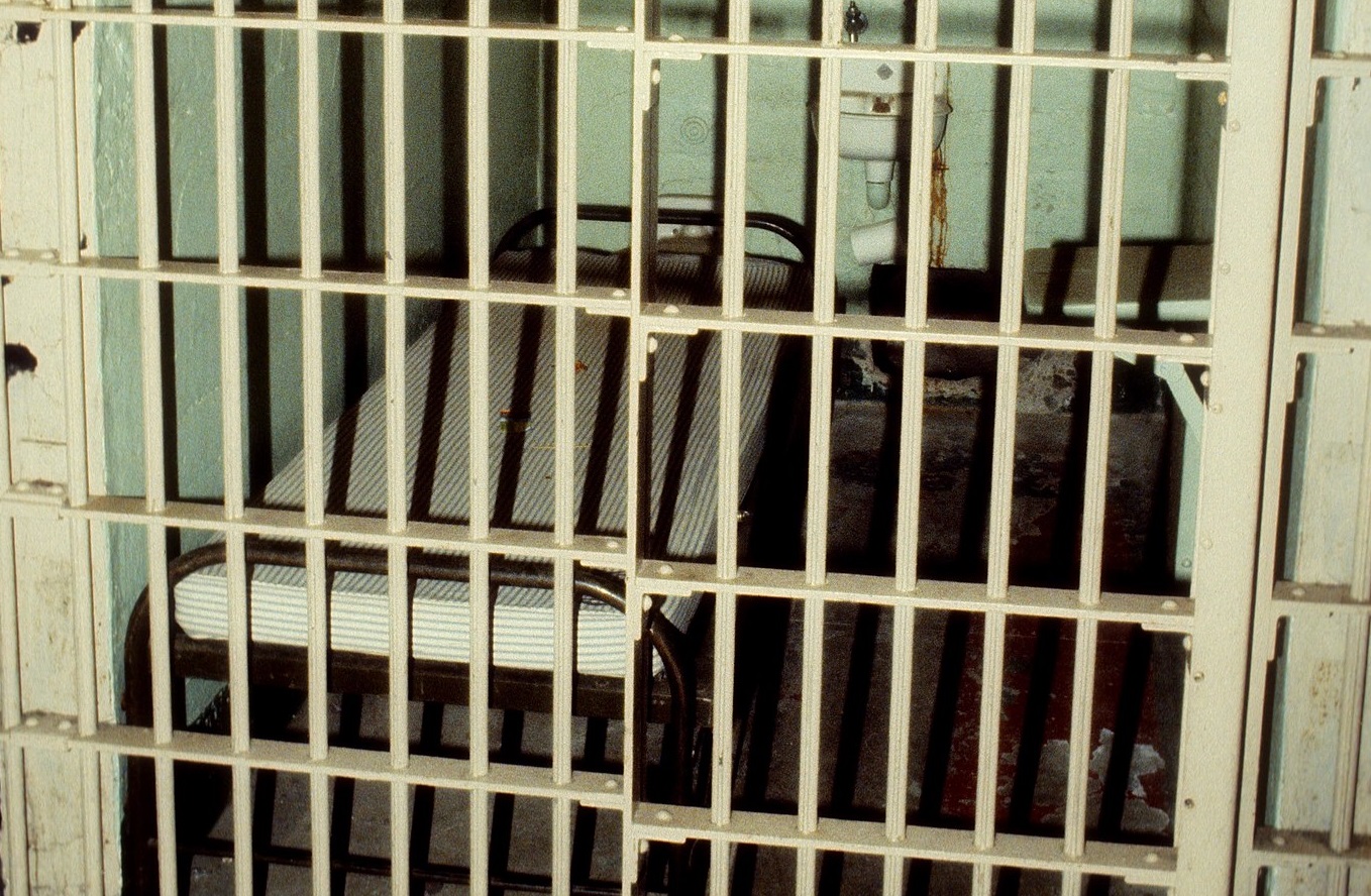 THIS IS ONE OF THE INDIVIDUAL CELLS IN THE CELL BLOCK AT ALCATRAZ