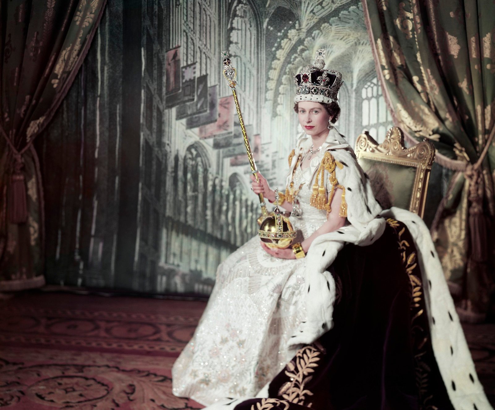 Queen Elizabeth Ii On Her Coronation Day