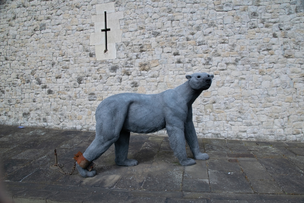 Polar Bear sculpture, part of an exhibition at the Tower of London