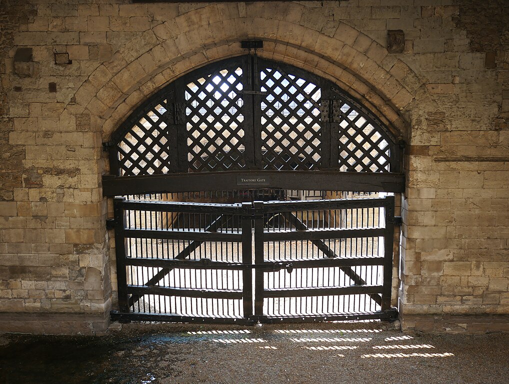 Close Up Photo of Traitors' Gate from the north.