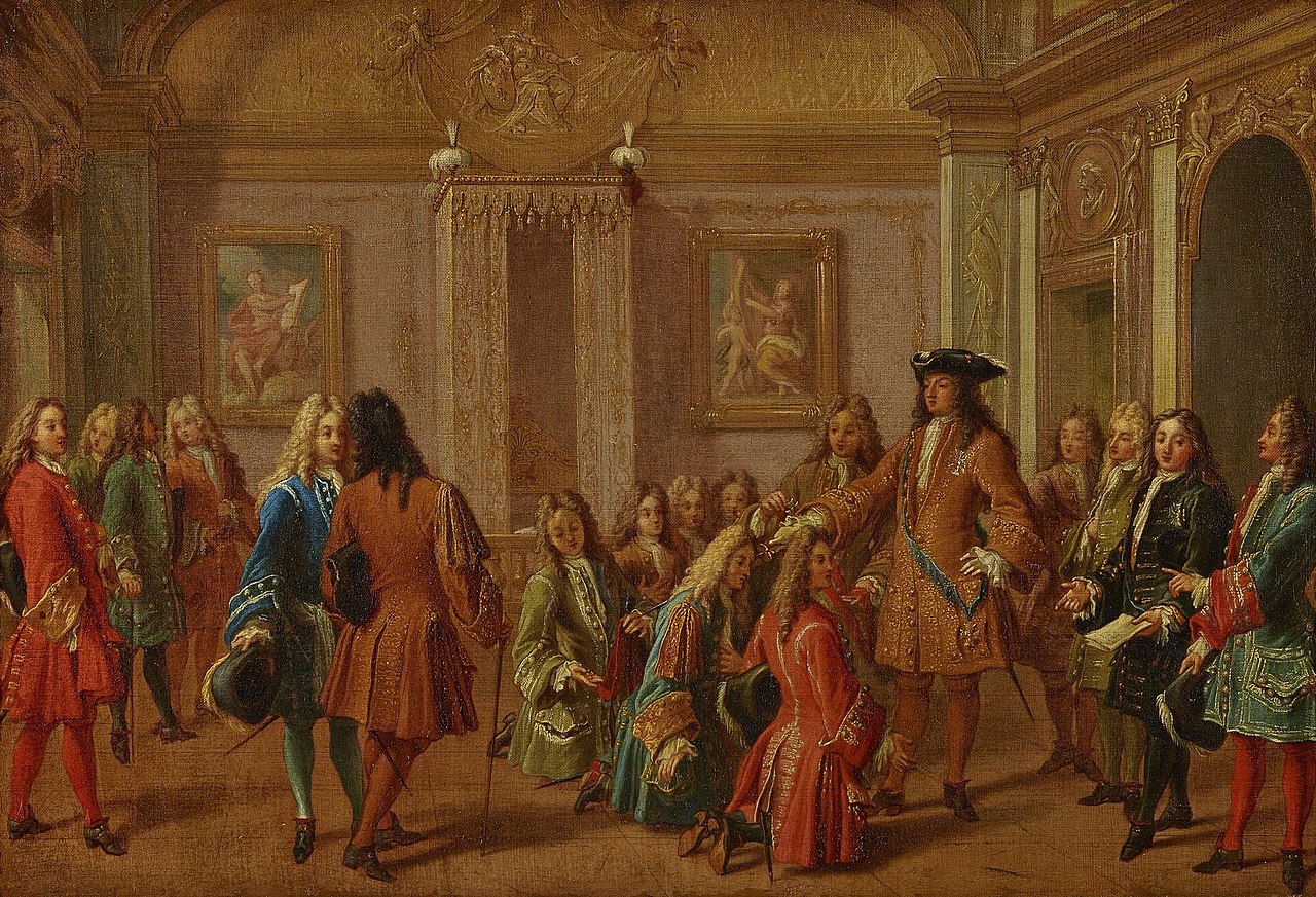 Louis XIV being praised