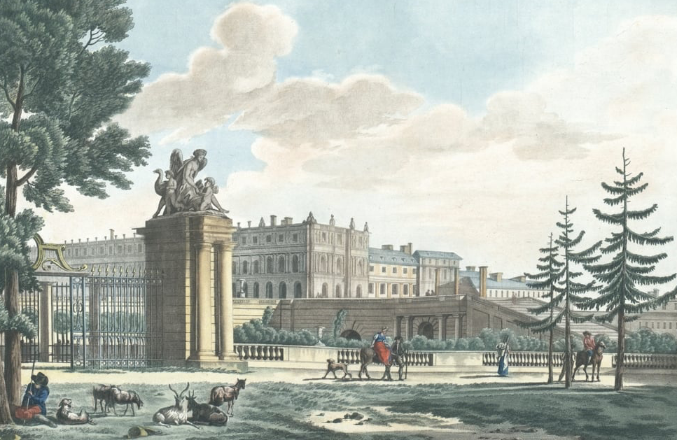 A view of the palace & gardens of Versailles