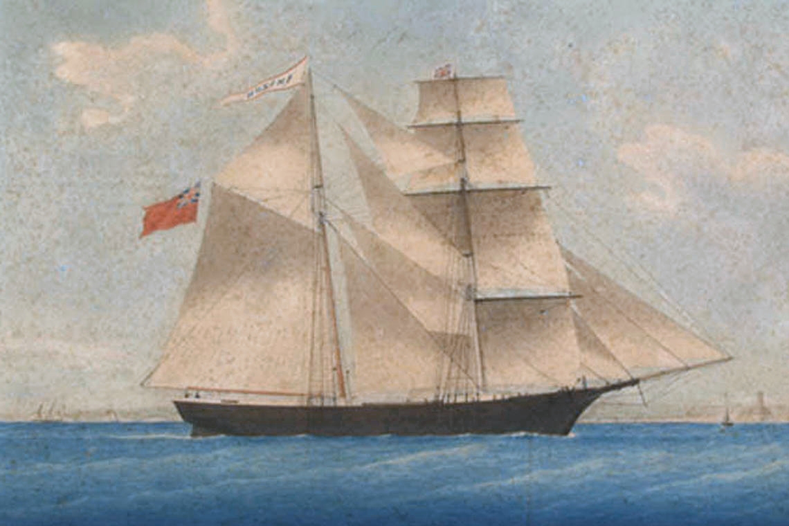 Painting of Brigantine Amazon, later renamed Mary Celeste