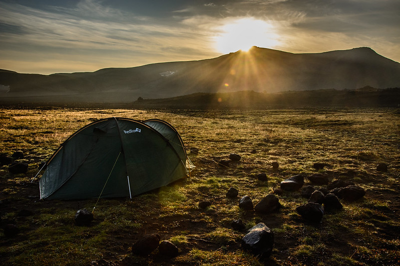 Tent in the morning sun