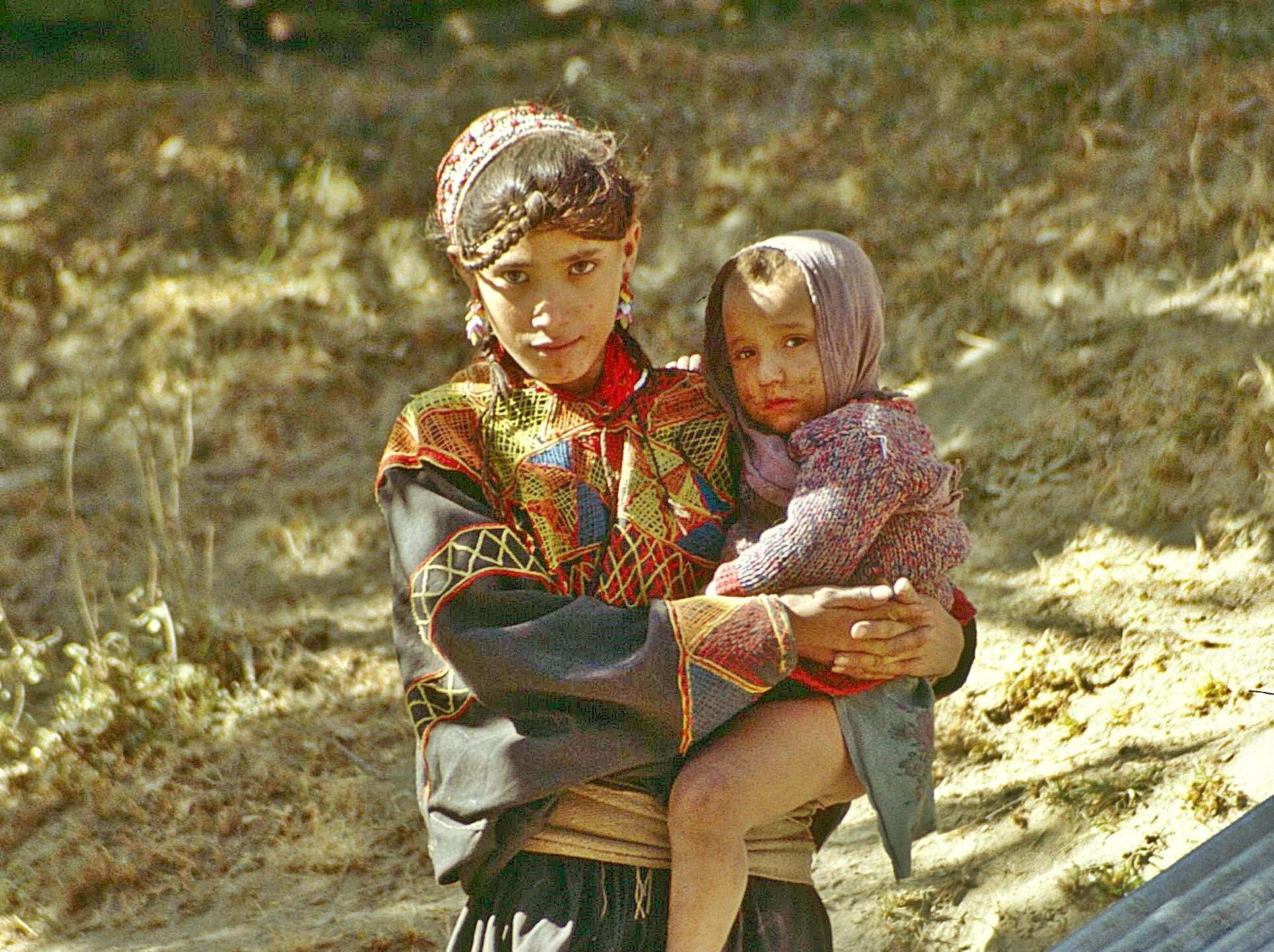 Kalash people outside - 1990