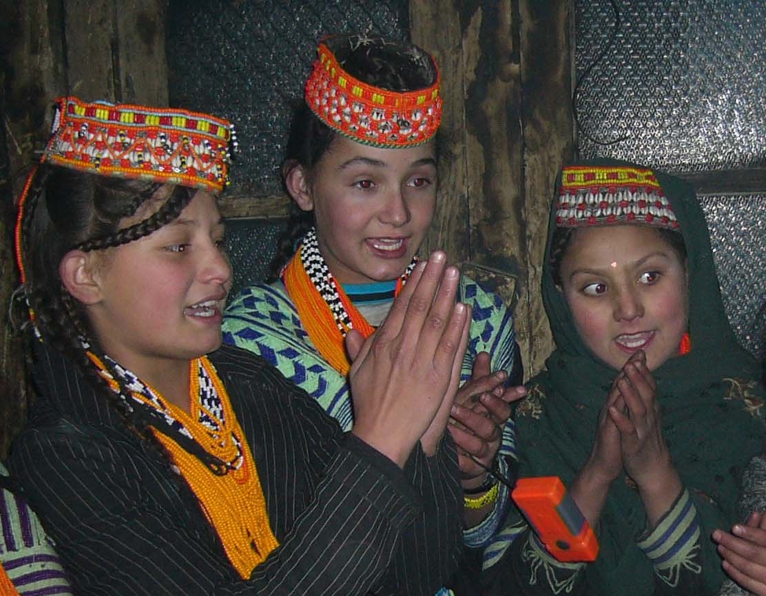 CHITRAL: Kalash girls singing religious song - 2009