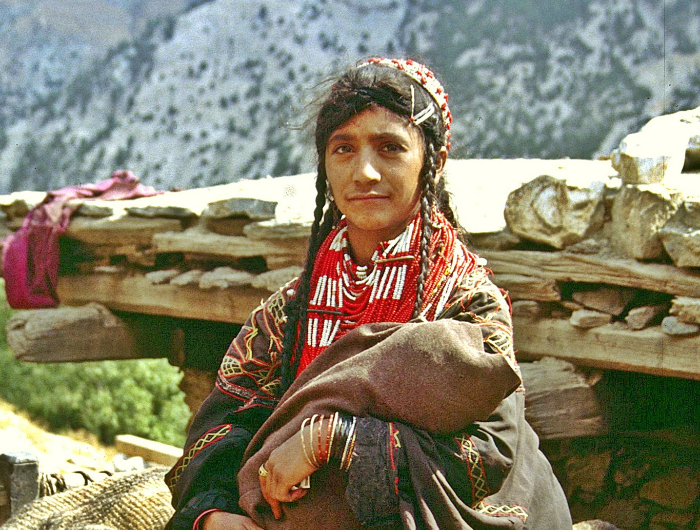 Kalash woman with baby - 1990