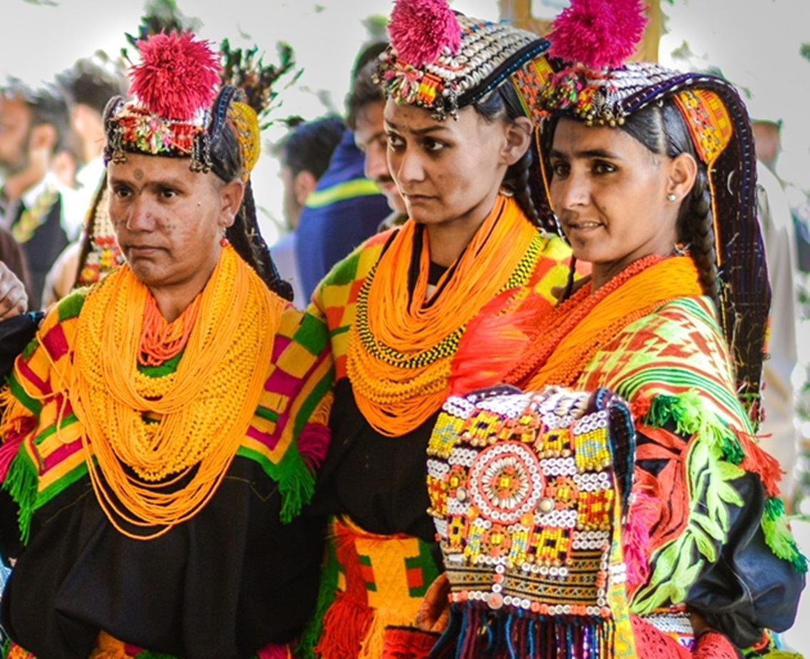 Kalash tribe based in KPK Pakistan at Chilam Joshi festival - 2015