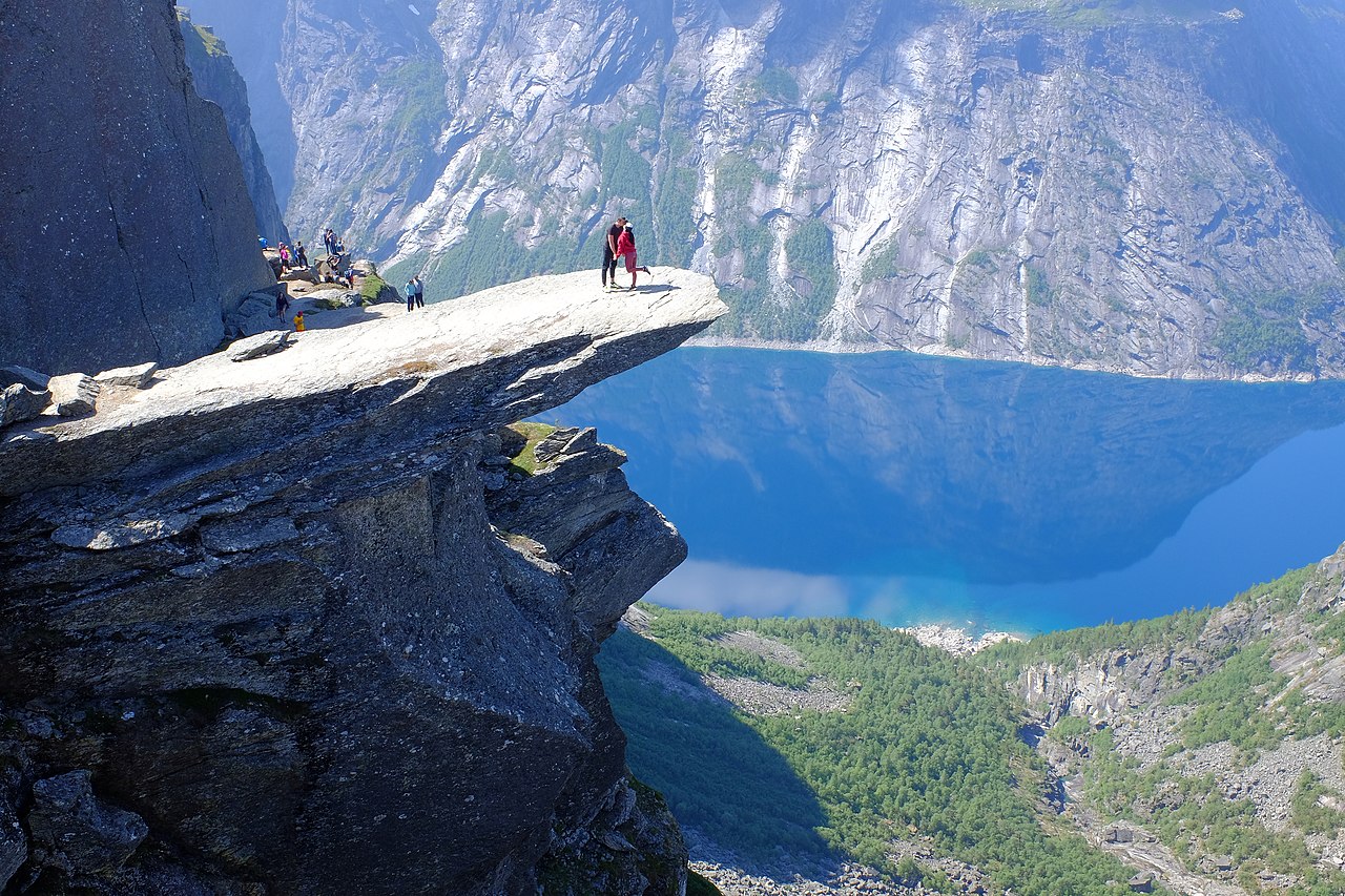Tourist At The Tip Of Trolltunga