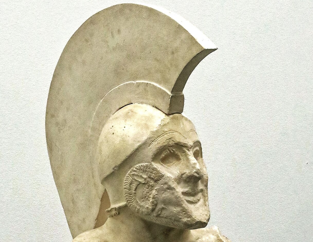 Marble statue depicting Leonidas, circa 480 AD