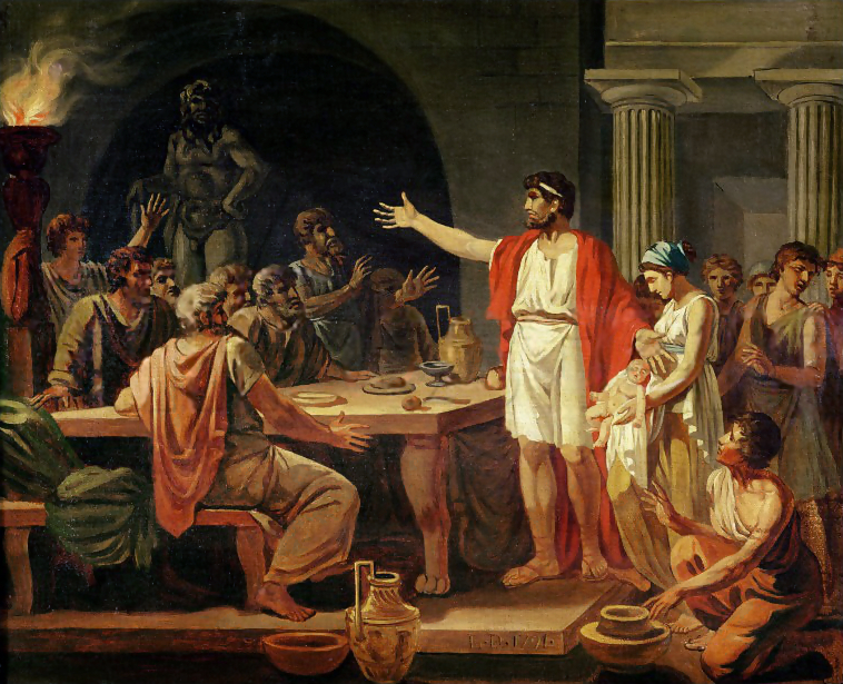 Painting Lycurgus of Sparta by Jean-Jacques-François Le Barbier