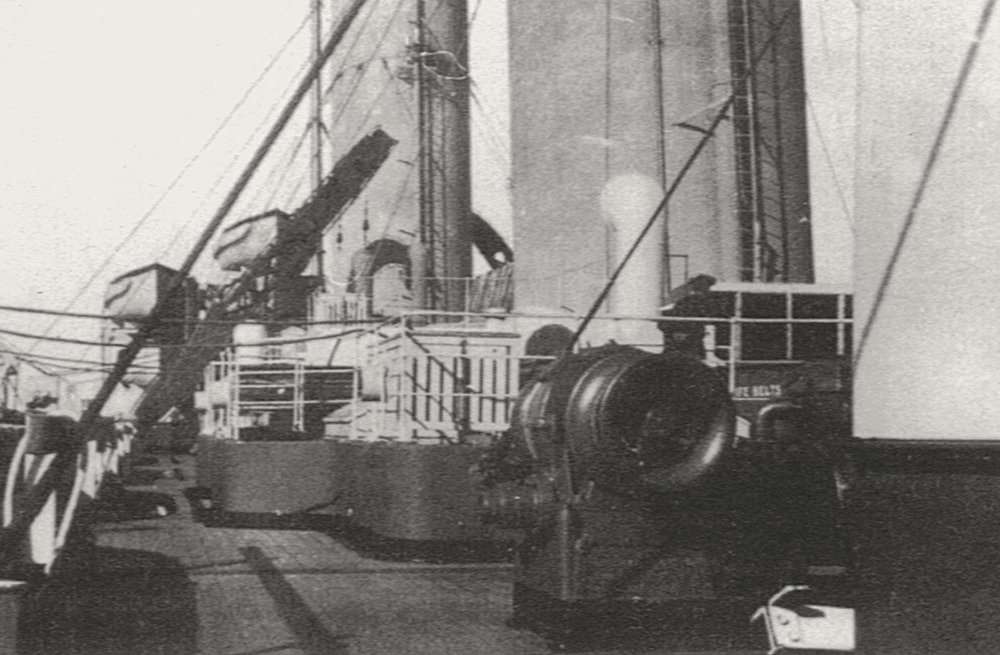 View from the boat deck of the HMHS Britannic.