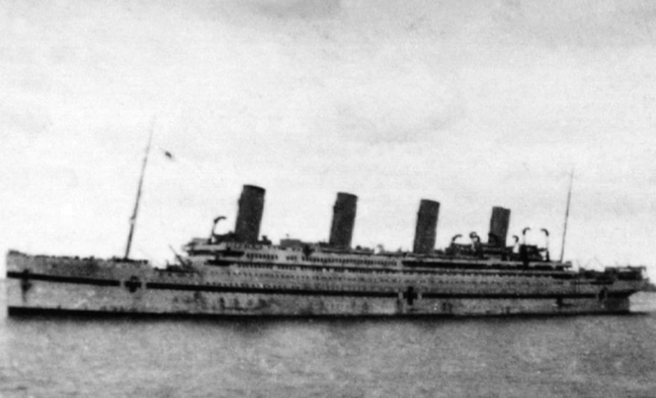 British hospital ship HMHS Britannic arriving in Moudros