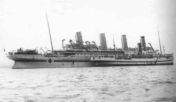 Grayscale Photo of Hmhs Galeka And The Hmhs Britannic