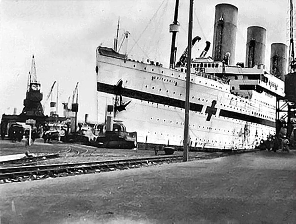 British hospital ship HMHS Britannic at Southampton