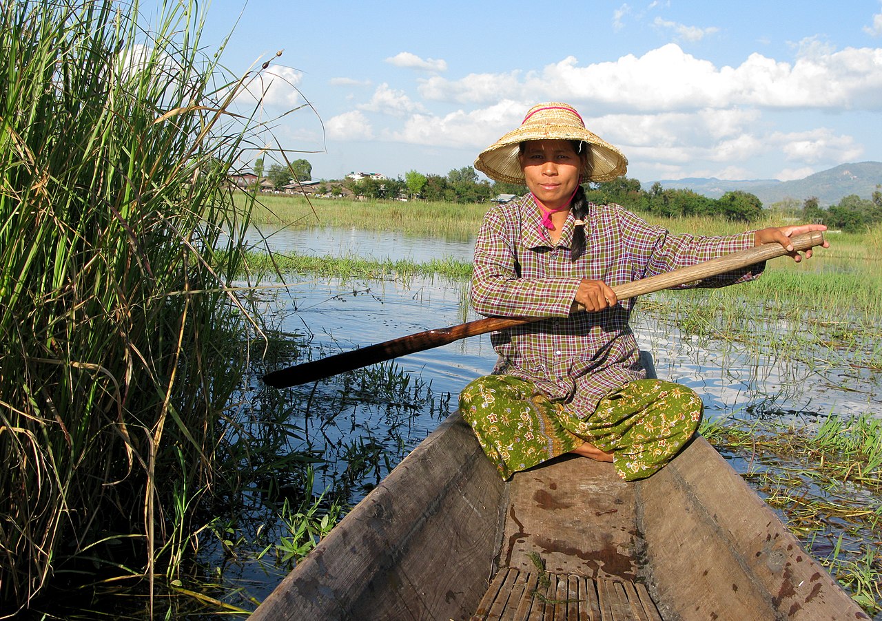 Woman on a boat