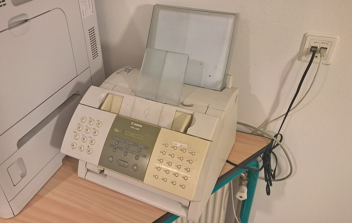 A Canon FAX-L240 fax machine