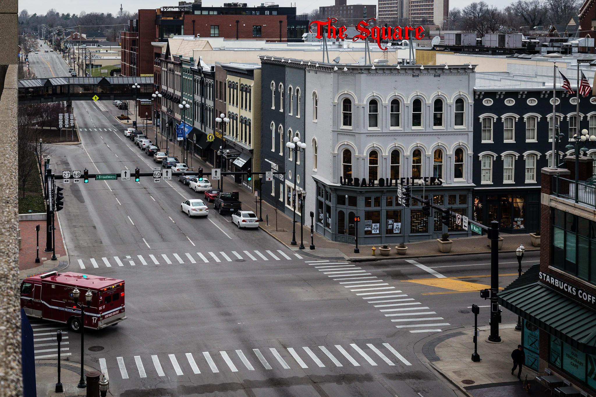 Busy downtown in Lexington, Kentucky