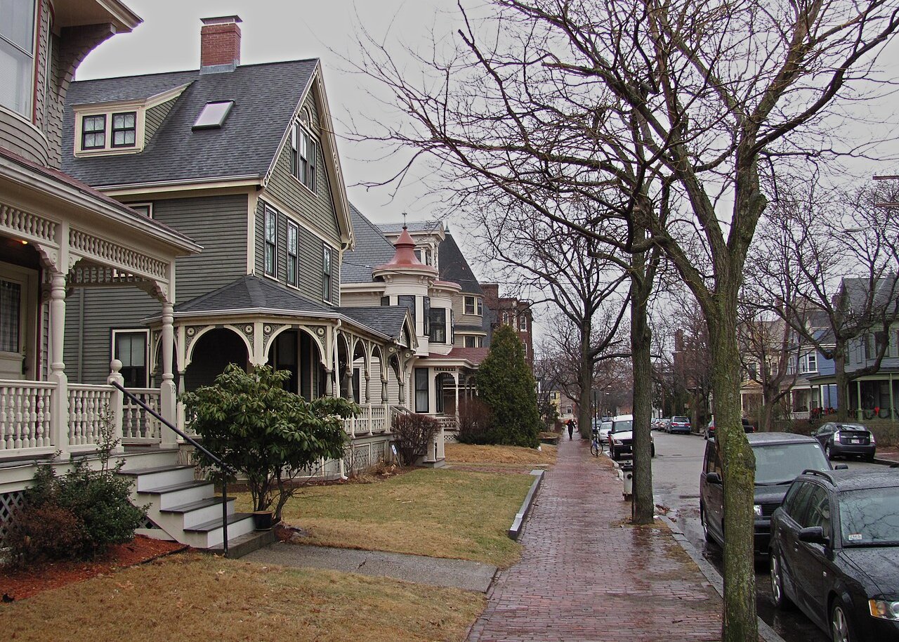 Looking east on Garfield Street, Cambridge Massachusetts